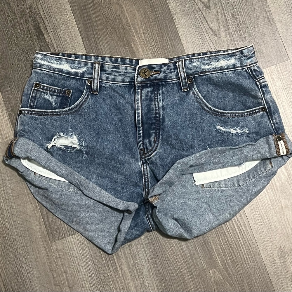 One Teaspoon Bandits Denim Shorts Size 29